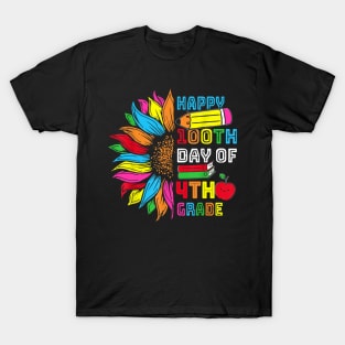 Happy 100th Day Of Forth Grade 100 Days Smarter T-Shirt